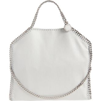 Stella McCartney Falabella Foldover Faux Leather Tote in Pearl Grey at Nordstrom