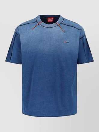 Diesel crew neck shirt contrast stitching short sleeves