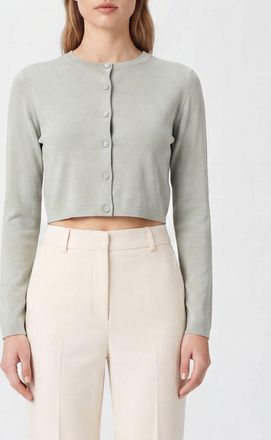 Max Mara Cardigan a girocollo in seta e cashmere