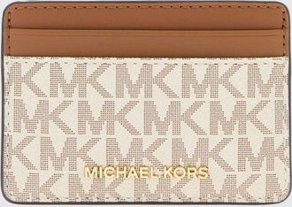 Michael Kors Portacarte Heritage in tessuto monogram con dettagli in pelle
