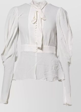 Dolce & Gabbana silk tie neck long sleeve blouse