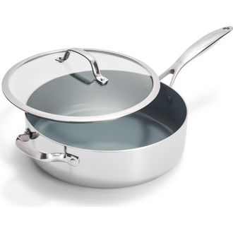 GreenPan Valencia Stainless Steel Nonstick Saut&eacute; Pan & Lid at Nordstrom