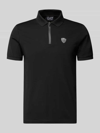 Emporio Armani Slim Fit Poloshirt aus Viskose-Mix in Black, Gr&ouml;&szlig;e XXXL