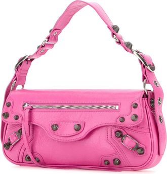 Balenciaga Womens Le Cagole Shoulder Bag Pink Lamb