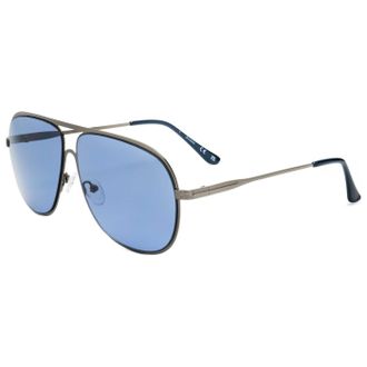 Guess Unisex 60mm Shiny Gunmetal Sunglasses