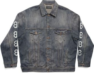 Balenciaga Crypto Large Fit Jacket Light Blue 750983TNW654036