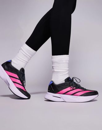 adidas adidas Running - Adizero Boston 13 - Sneakers nere e rosa-Nero