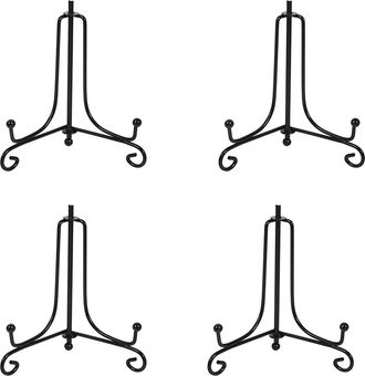 OEM Soporte De Exhibici&oacute;n De Hierro, 4 Soportes Para Platos Tipo Caballete, Soporte Decorativo De Metal De 4 Pulgadas Para Platos, Marco Tipo Caballete Pa