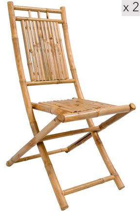 Nordlys Set 2 sillas en madera de bamb&uacute;