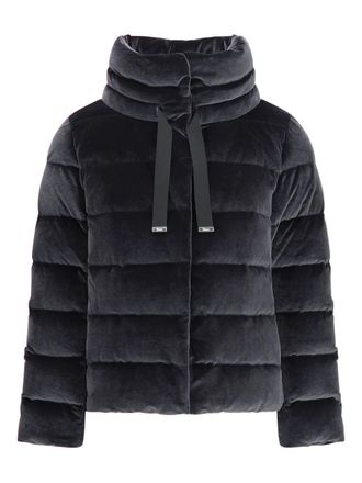 Herno chenille-effect padded jacket - Black