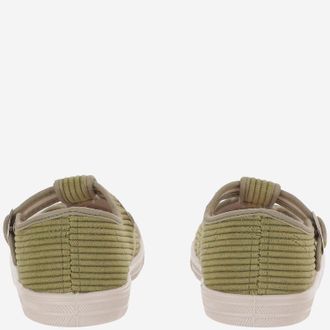 P&egrave;P&egrave; Ribbed Corduroy Mary Jane Flat - Green