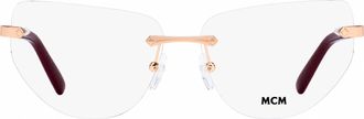 MCM MW5031-H Rimless Cat-Eye Eyeglasses - Gold