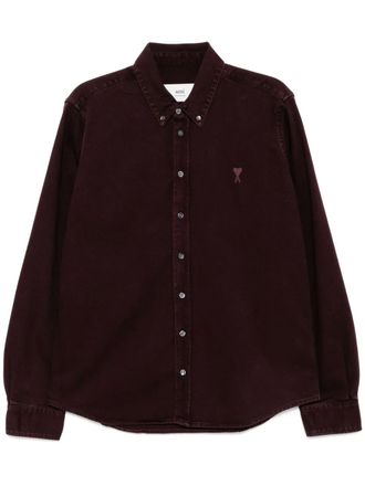 Ami logo-embroidered shirt - men - Cotton - S