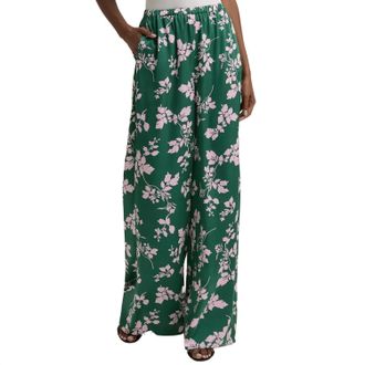 Favorite Daughter The Effortless Wide Leg Pant In Emerald Floral