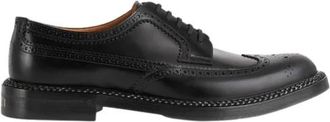 Gucci Schoenen met veters en brogue details - Heren - Nette schoenen - Zwart - 42 EU - Leer - Schoenen