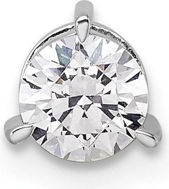 Diamond2Deal 14k White Gold 1/2 Ct Lab Grown Diamond Chain Slide Pendant