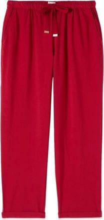 Oltre Cropped Broeken - Dames - Vrijetijds broeken - Rood - S - Katoen - Broeken