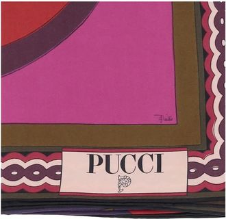 Pucci Foulard in seta con stampa grafica - Viola