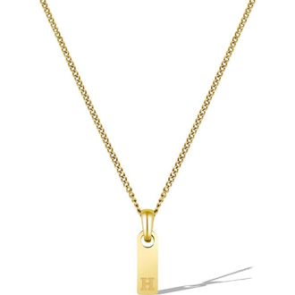 Vincero Mens Initial Pendant Necklace in Gold - H at Nordstrom