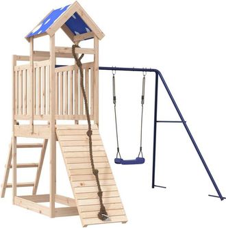 vidaXL Parque Infantil De Exterior De Madera Maciza De Pino Vidaxl