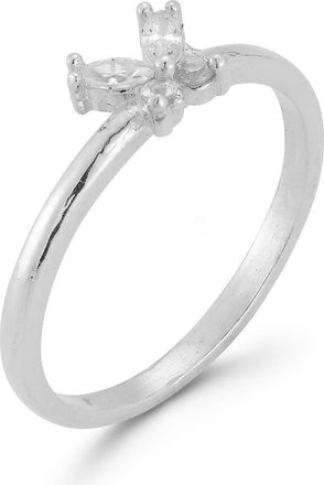 Glaze Jewelry Cubic Zirconia Butterfly Ring in Silver at Nordstrom Rack, Size 8