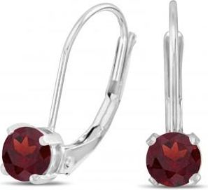 Allurez Garnet Lever-Back Drop Earrings 14k White Gold (0.60ctw)