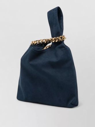 Stella McCartney falabella suede bucket bag gold chain