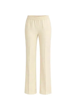 Twin-Set Wide-Leg Pants with Flared Silhouette and Tailored Crease