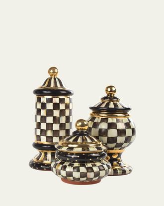 MacKenzie-Childs Courtly Check Groovy Canister