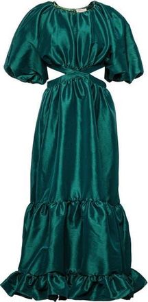 VASILIKI Laila Maxi Taffeta Dress in Emerald Green at Nordstrom, Size Small