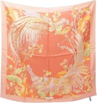 Ferragamo Foulard in seta Pre-owned - - Pre-owned - Donna - Arancione - ONE SIZE
