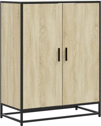vidaXL Zapatero de madera y metal roble Sonoma 75x38x97,5 cm Vidaxl