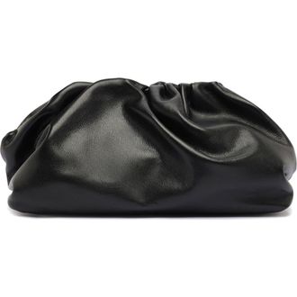 Arezzo Elizabeth Small Leather Clutch in Black at Nordstrom