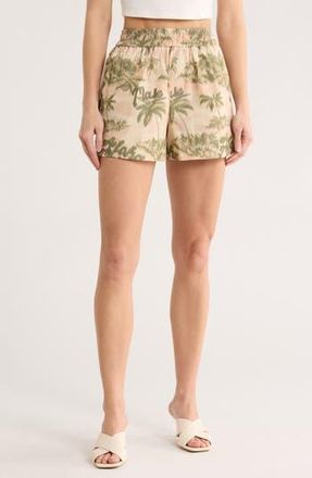 Maje Loha Shorts in Imprime Aloha Beige/Khaki at Nordstrom Rack, Size 8 Us / 40 Fr