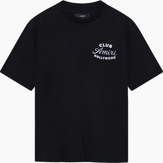 Amiri Mens Amiri Club Logo T-Shirt in Black - Size: 42