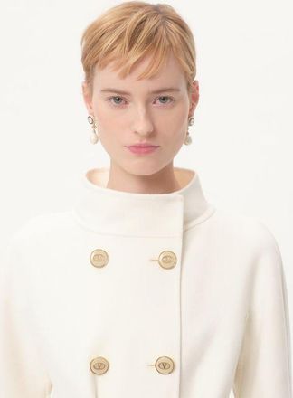 Valentino Cappotto In Compact Drap Donna AVORIO 36
