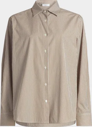 A.L.C. Mason Striped Cotton Shirt