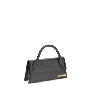 Jacquemus Womens Black Calf Leather Bos Taurus Shoulder Bag