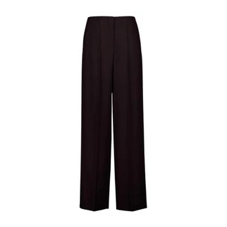 Fendi Grain de Poudre Broek - Dames - Wijde Broeken - Paars - XS - Wol - Broeken