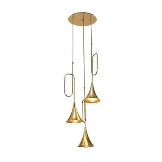 Netlighting Jazz Ceiling Cluster Pendant 3 Light E27 Gold