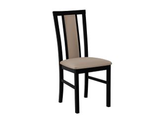 Mirjan24 Silla Victorville 157, Negro, 93x43x40cm, Tapiz, De Madera, Madera, Muebles Ya Montados
