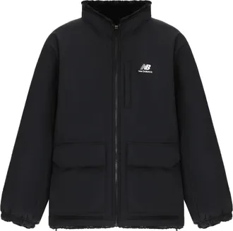 New Balance Logo Windbreaker Jacket Asia Sizing Black White 6DC43783-BK