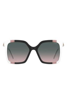 Moschino 55mm Gradient Square Sunglasses in Black/pink/white at Nordstrom Rack