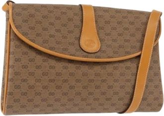 Gucci Pre-owned Plastic Schoudertas - Dames - Vintage Schoudertas - Bruin - ONE Size - Vintage