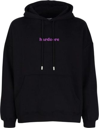GCDS Hardcore Geborduurd Hoodie - Heren - Hoodies - Zwart - XS - Katoen - Hoodies & sweatvesten