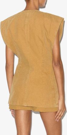 Isabel Marant Denim Overshirt Vest - Caramel