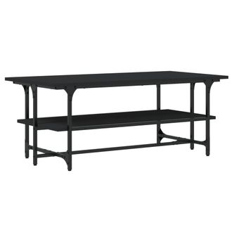 vidaXL Vidaxl - Mesa De Centro De Madera Contrachapada Negro 100x50x40 Cm