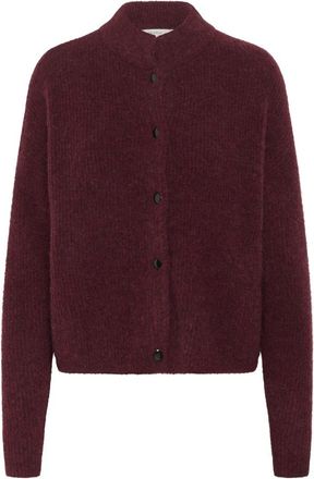 Gestuz Bordeaux Kort Vest Jas - Dames - Vesten - Rood - L - Wol - Truien & Vesten