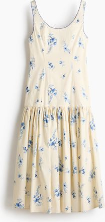 H&M Langes Baumwollkleid - White