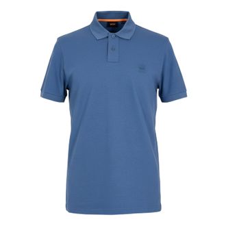 HUGO BOSS Mens Passenger Box Logo Polo Shirt (Blue) - Size Medium